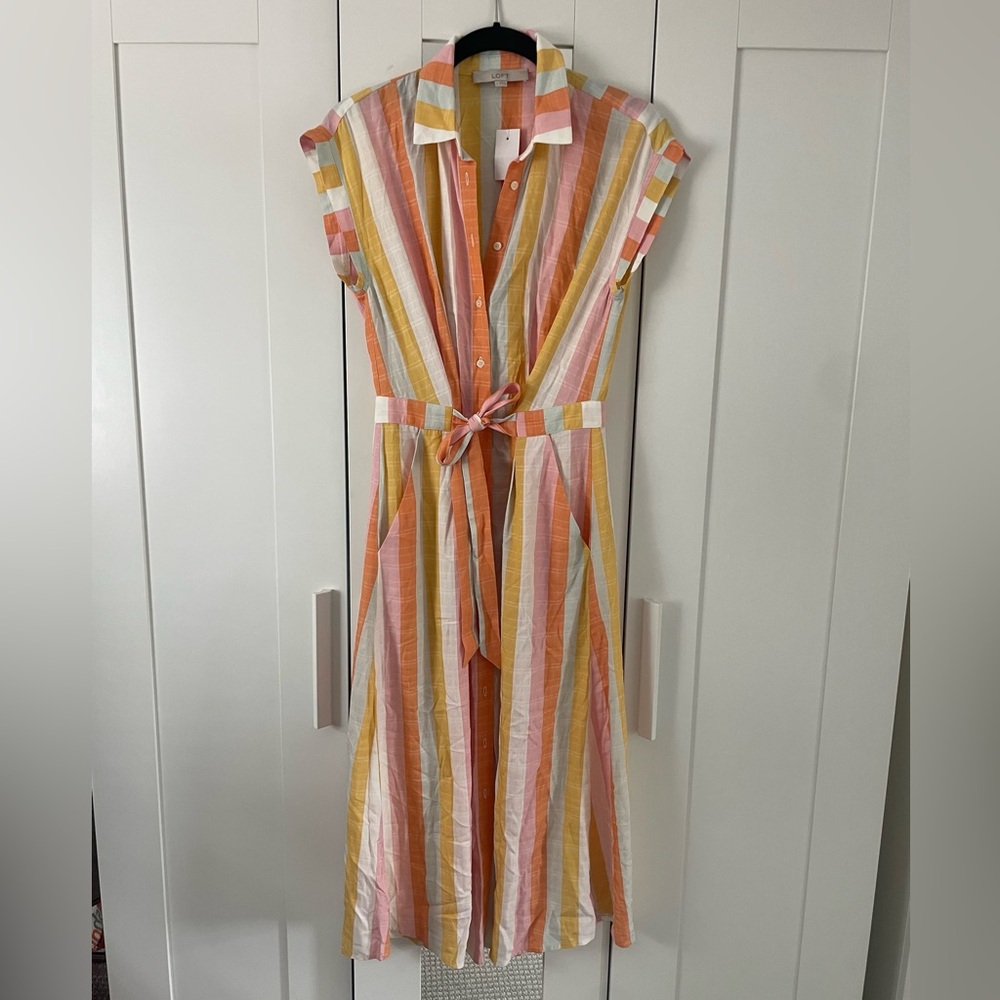 NWT The LOFT striped dress